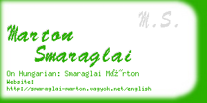 marton smaraglai business card